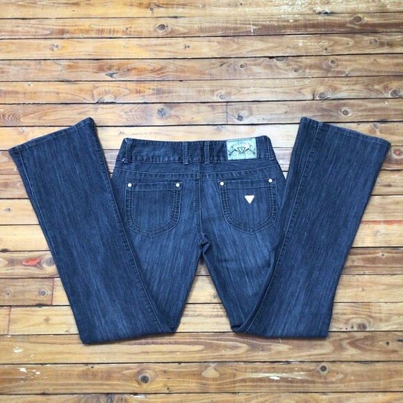 GUESS Rare flare 1981 low rise jeans vintage - Picture 2 of 9